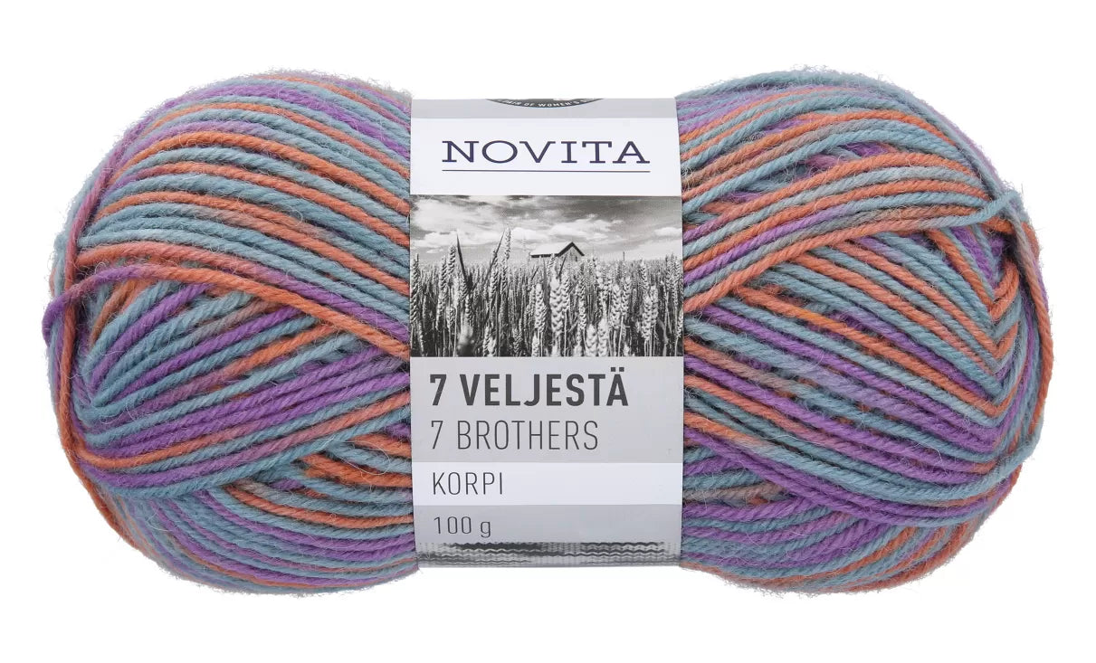 POISTUNUT: Novita 7 Veljestä Korpi 100 g villasekoitelanka