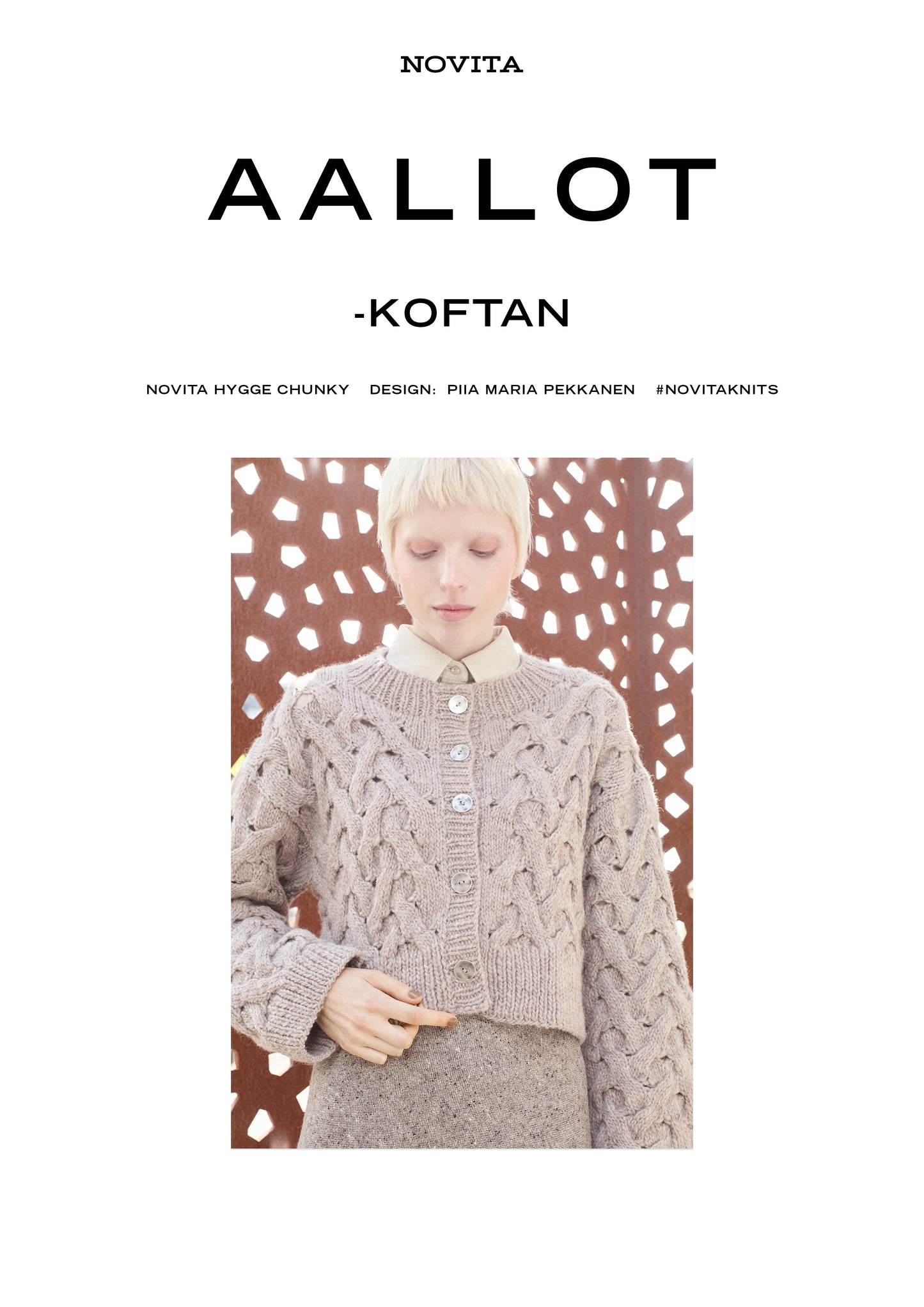 Downloadable pattern: Aallot cardigan (Autumn 2025) FIN/SWE/ENG
