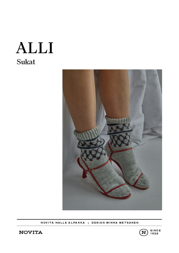 Downloadable pattern: Alli Socks (FIN/ENG)