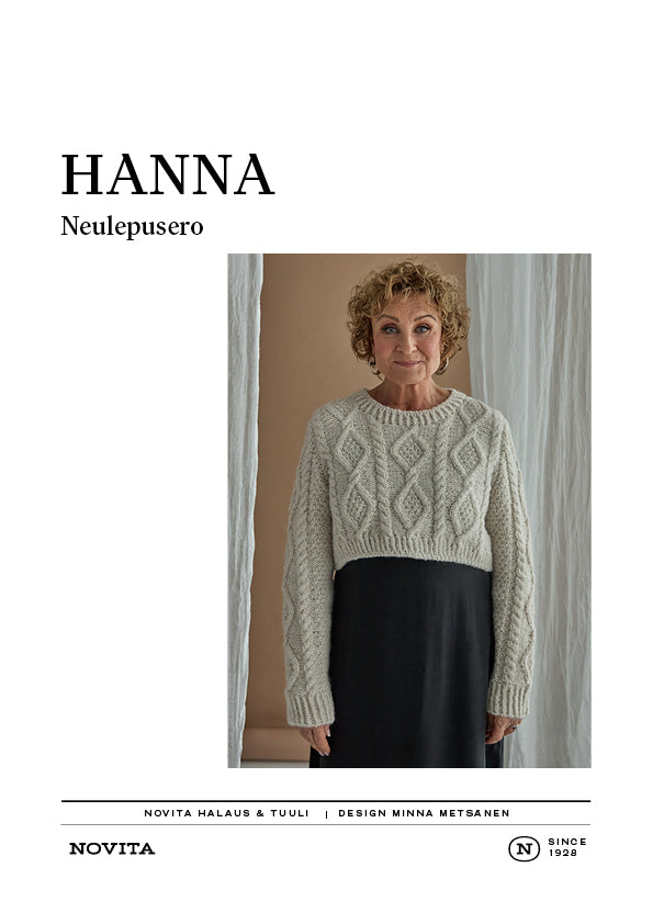 Ladattava ohje: Hanna-neulepusero (FIN/ENG/SWE/NL, Kesä 2026)