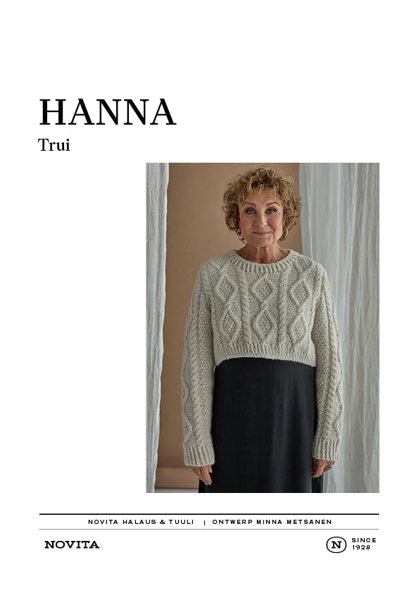Ladattava ohje: Hanna-neulepusero (FIN/ENG/SWE/NL, Kesä 2026)
