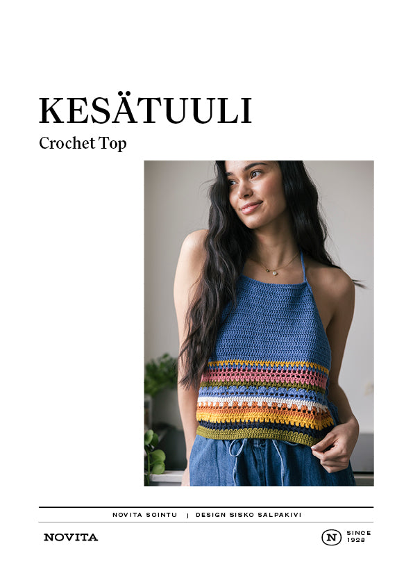 Downloadable pattern: Kesätuuli Crochet Top (Summer '26, FIN/ENG)