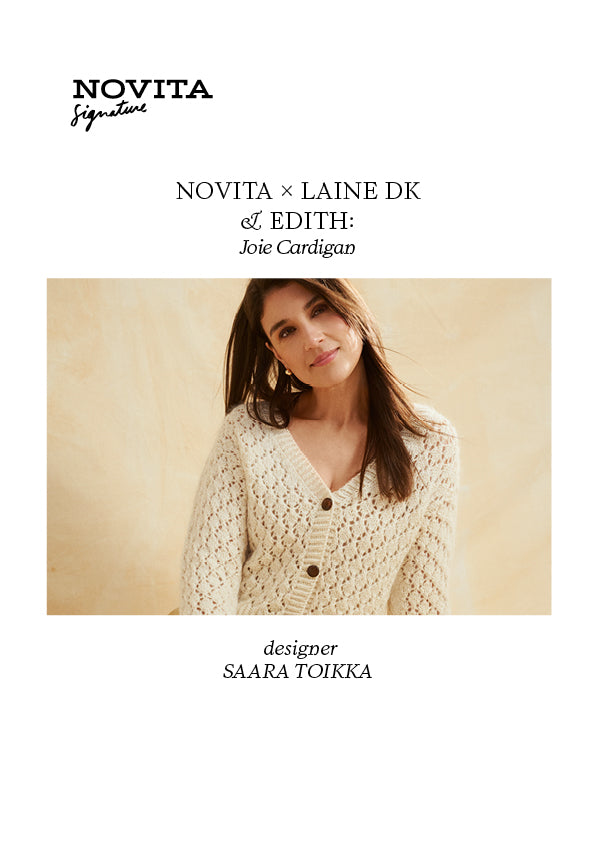 Downloadable pattern: Joie Cardigan (FIN/ENG/SWE/DE/NL)