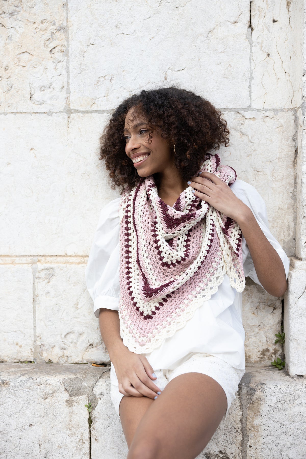 PDF Pattern: Maria - Crocheted Scarf FIN/SWE/ENG