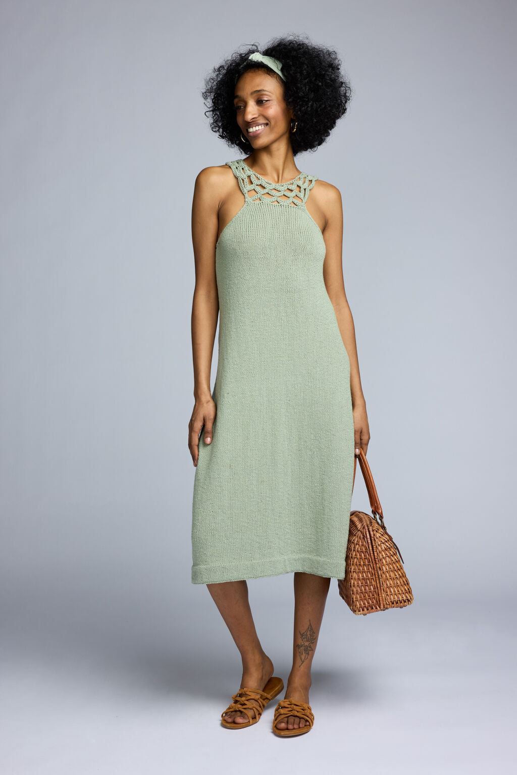 Downloadable pattern: Floral Knitted Dress (Novita Summer 2024)