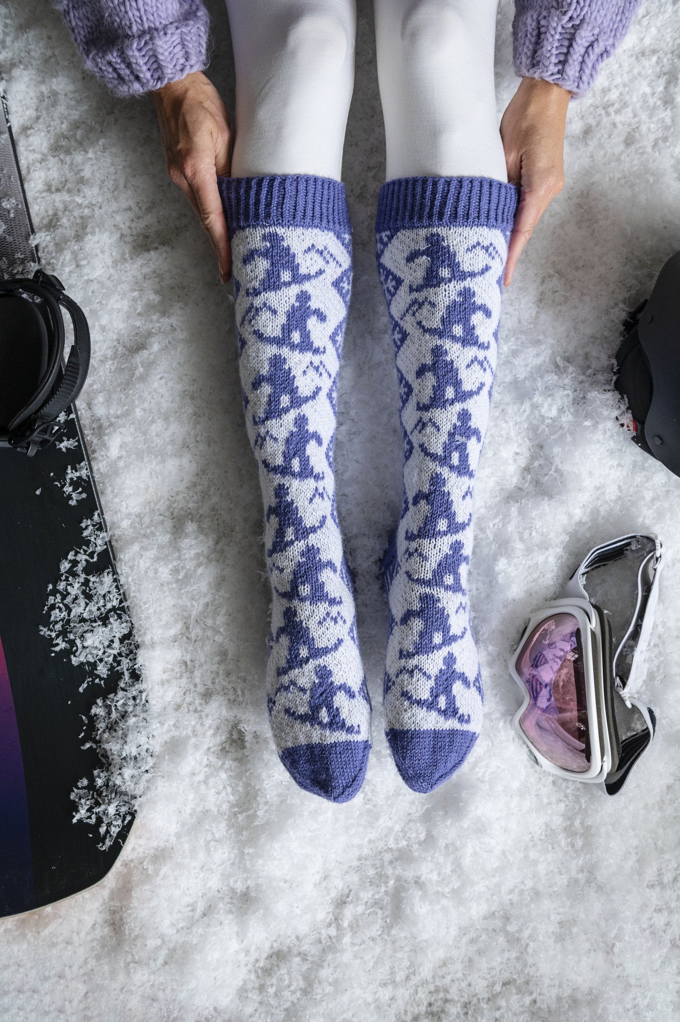 PDF-mönster: Ledig dag i backen -sockor Novita Nalle