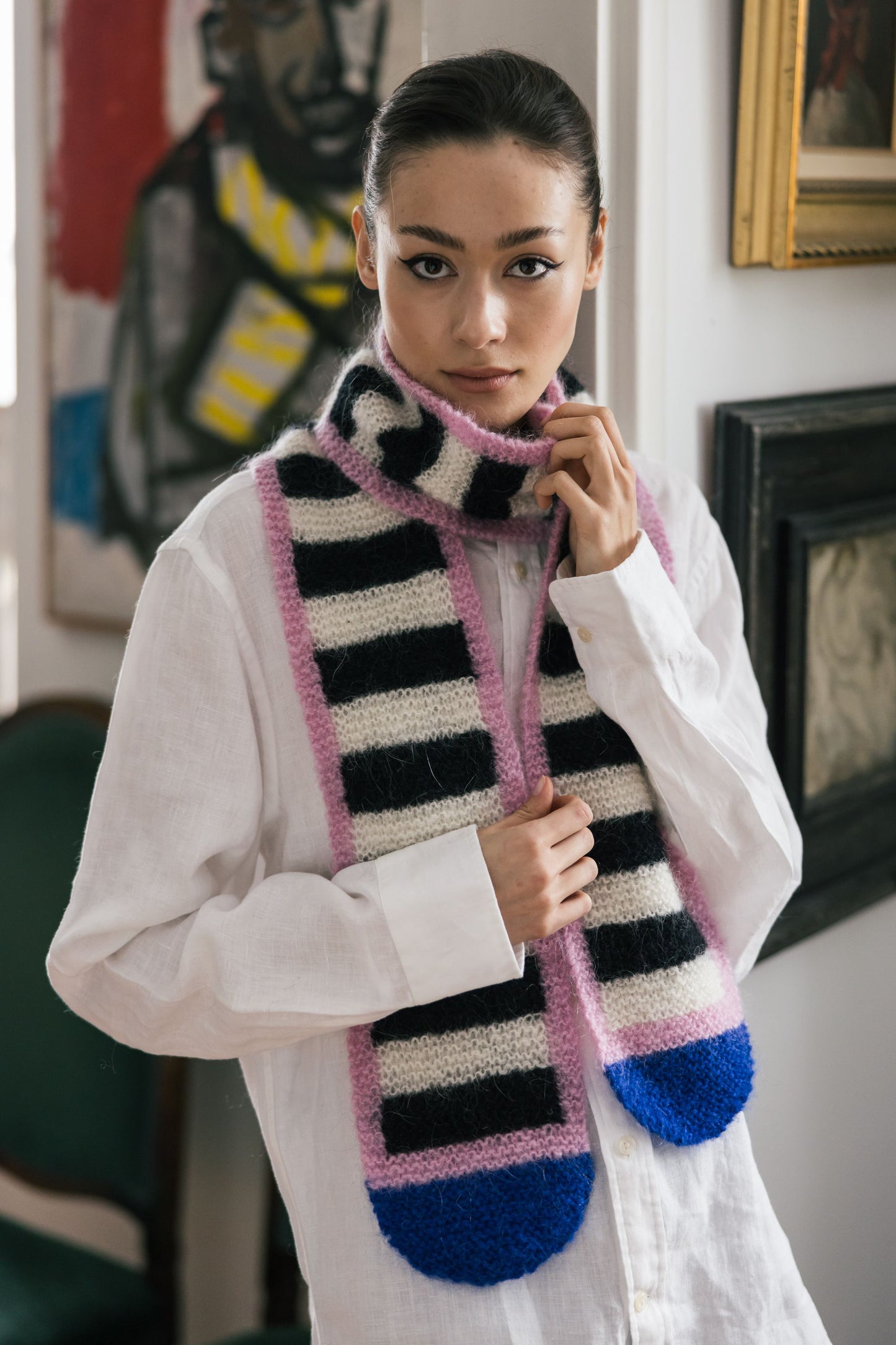 Downloadable pattern: Memphis Milano Scarf (Novita Spring 2025) FIN/SWE/ENG