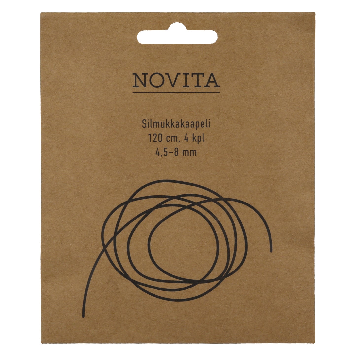 Novita Silmukkakaapelit 120 cm 4 kpl puikkoihin 4.5-8 mm