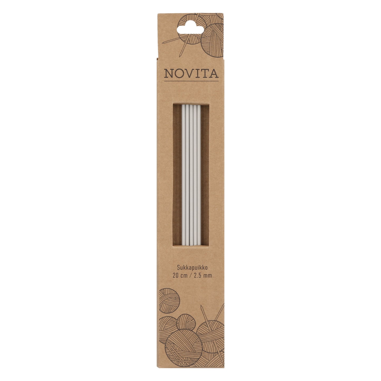 Novita sukkapuikot 20 cm 2.5 mm