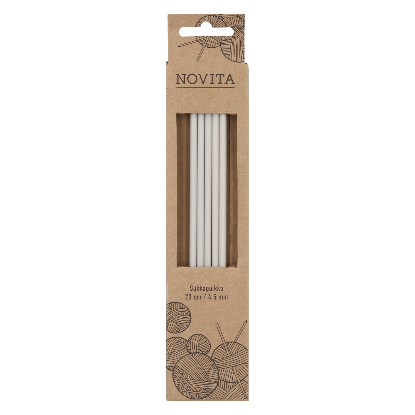 Novita sukkapuikot 20 cm 4.5 mm