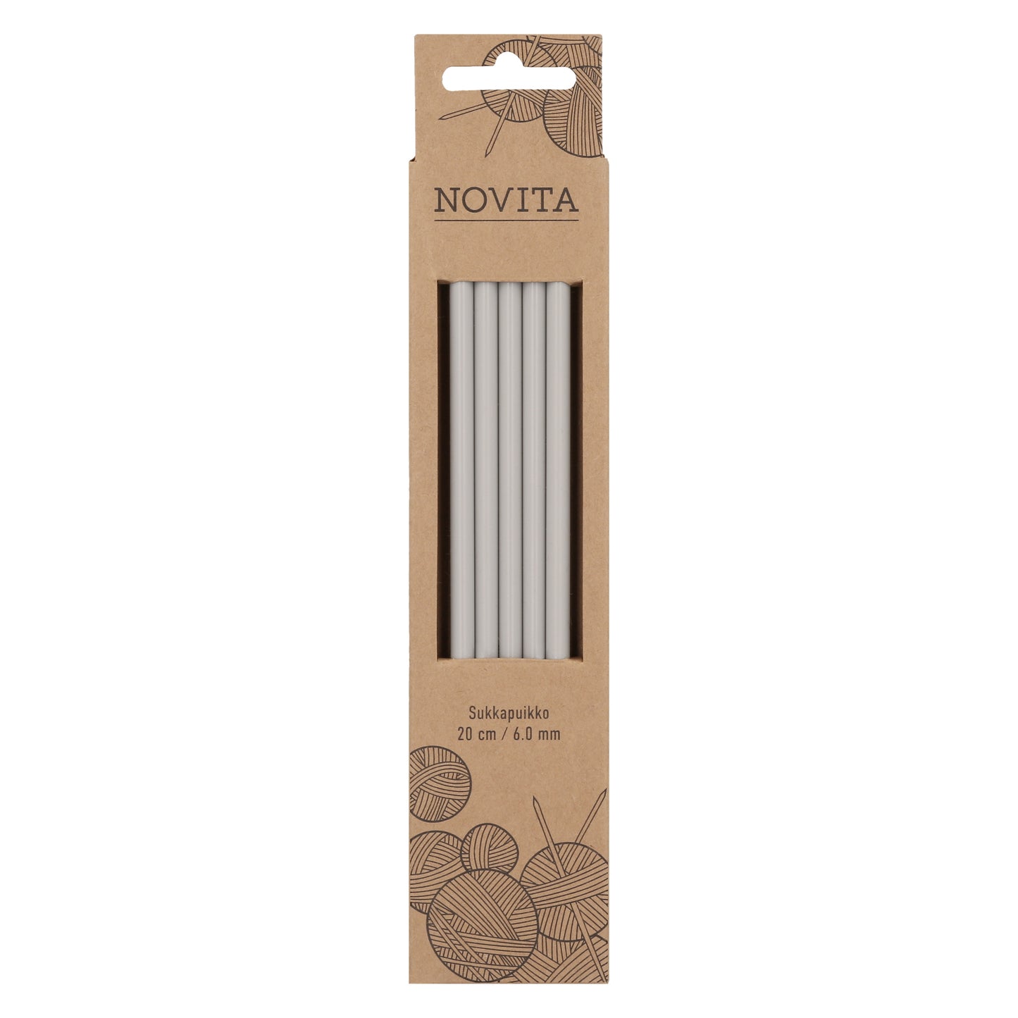 Novita sukkapuikot 20 cm 6.0 mm