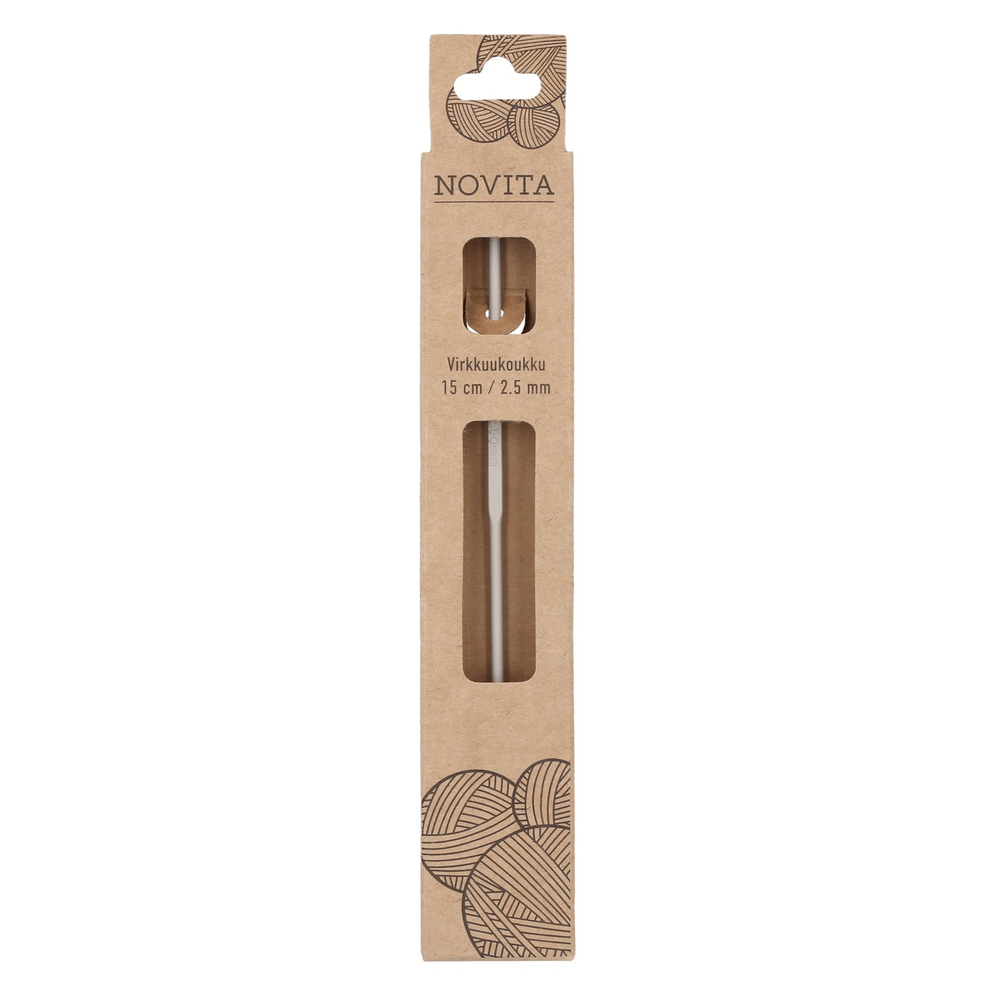 Novita virkkuukoukku 15 cm 2.5 mm