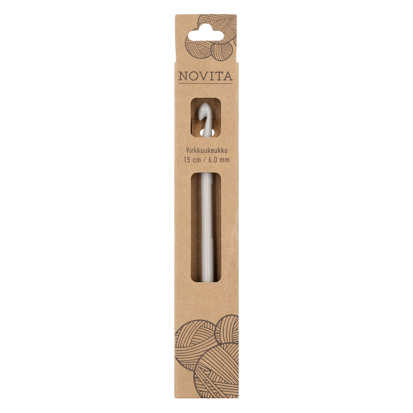 Novita virkkuukoukku 15 cm 6.0 mm