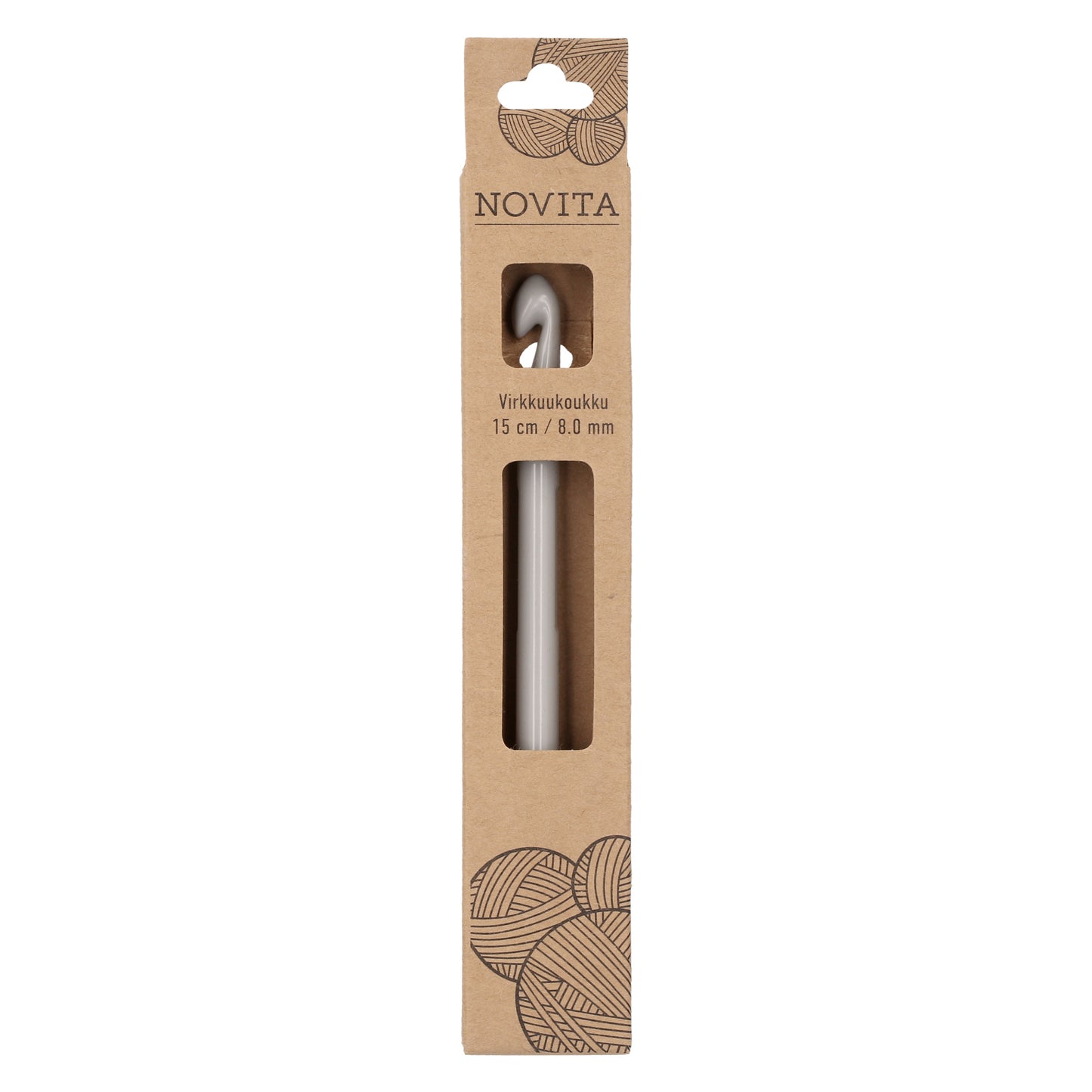 Novita virkkuukoukku 15 cm 8.0 mm