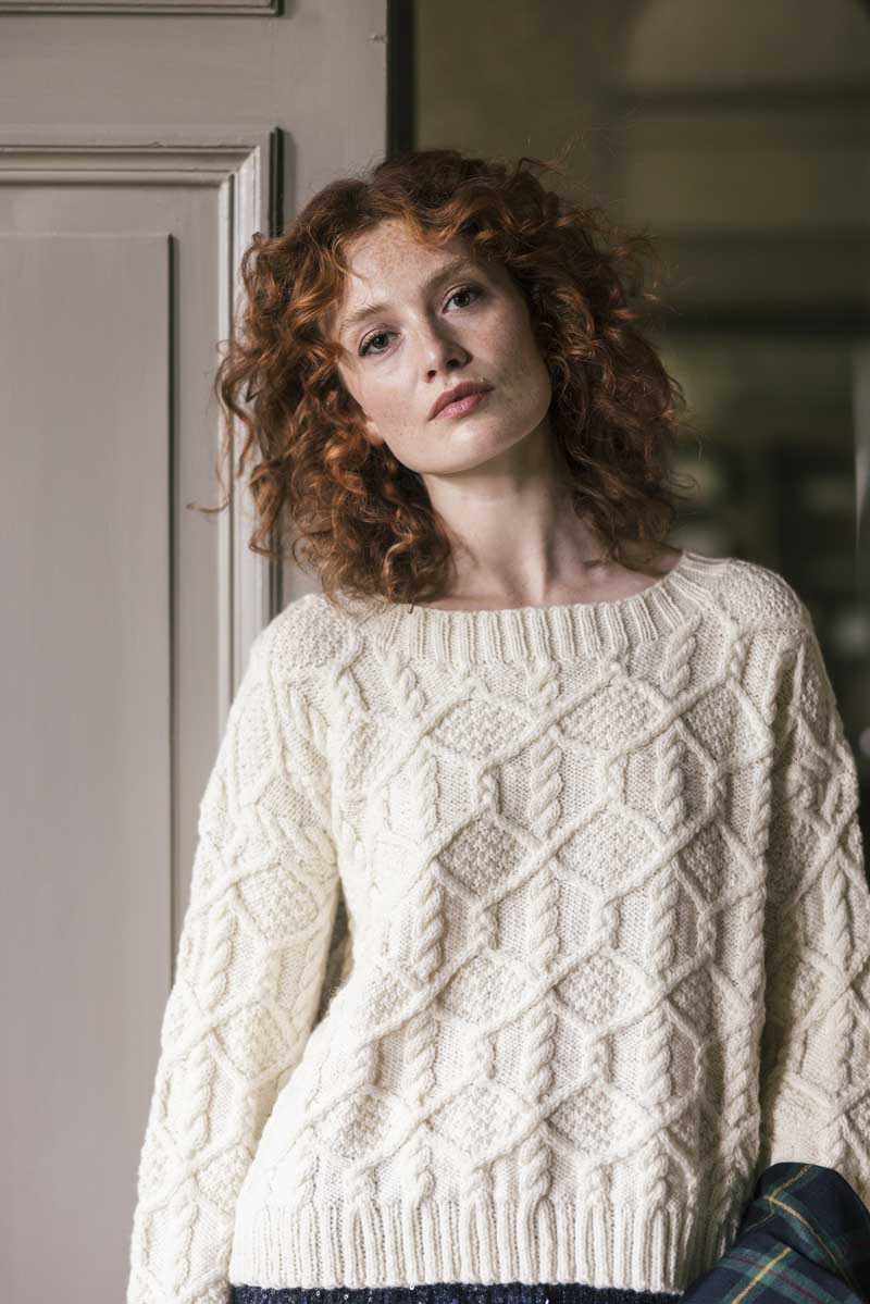 PDF-mönster: Fira – stickad tröja (Novita Vinter 2024)