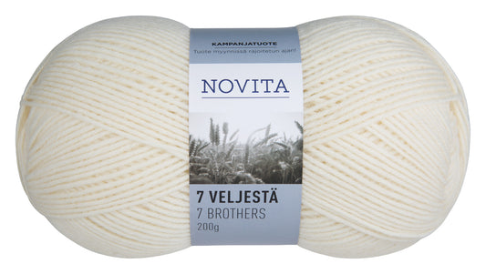 POISTUNUT: Novita 7 Veljestä 200 g villasekoitelanka