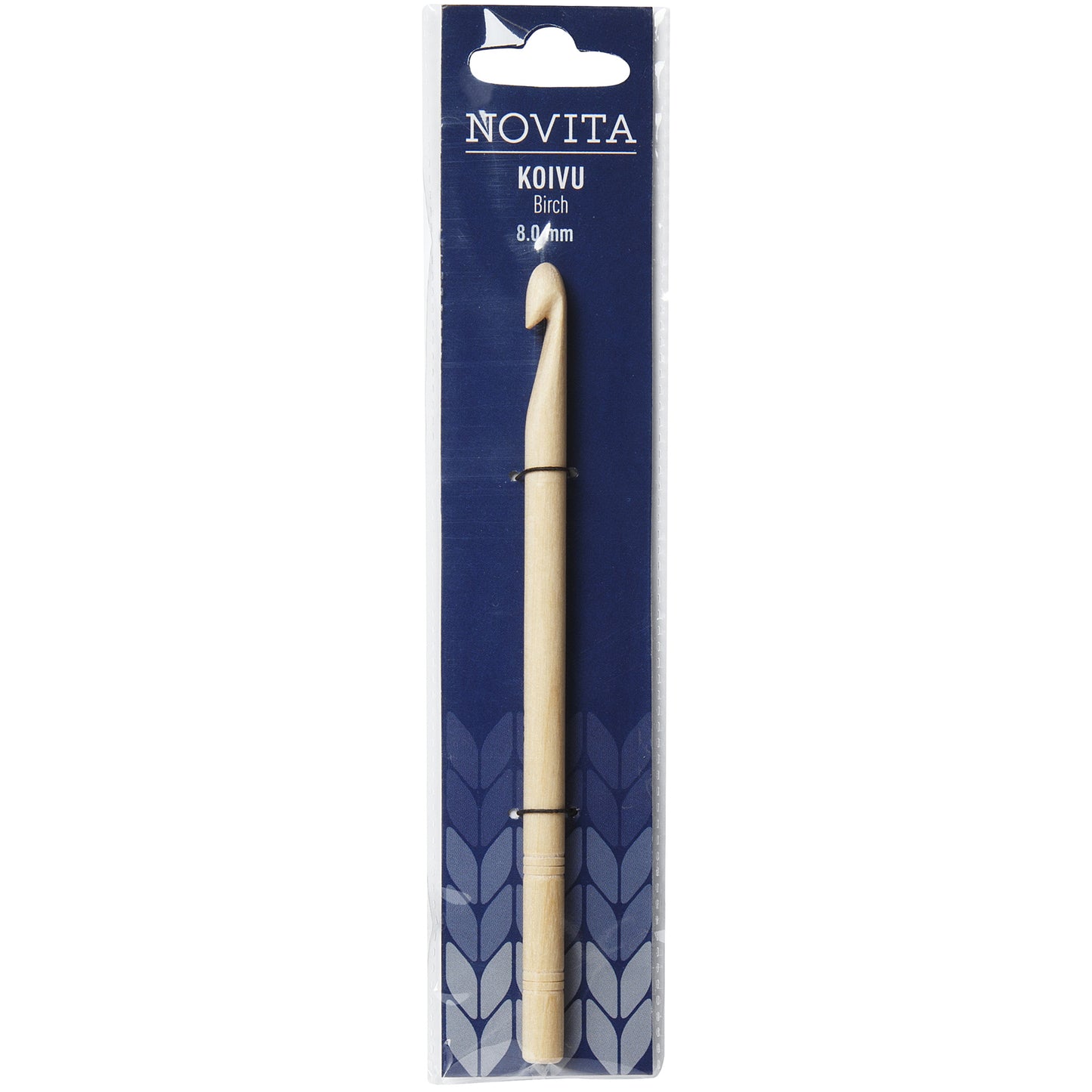 Novita virkkuukoukku 15 cm koivu 8.0 mm