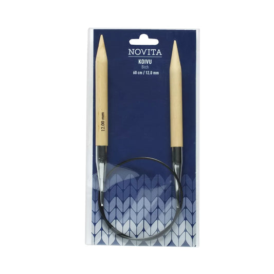 Novita circular needle 60 cm birch 12.0