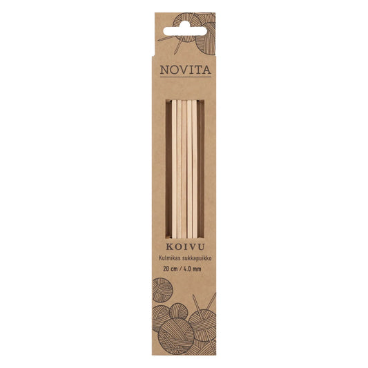 Novita kulmikas sukkapuikko 20 cm koivu 4.00 mm