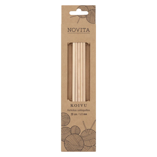 Novita kulmikas sukkapuikko 20 cm koivu 5.0 mm