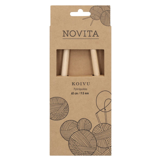 Novita circular needle 60 cm birch 9.0