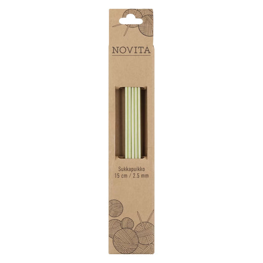 Novita Sukkapuikot 15 cm / 2.50 mm v.vihreä
