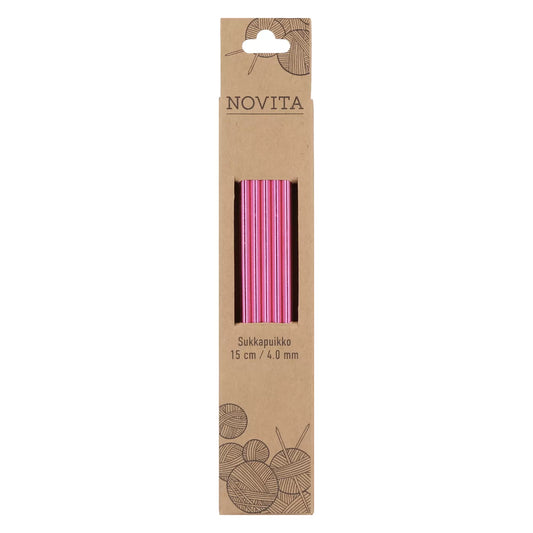 Novita Sukkapuikot 15 cm / 4.00 mm pinkki