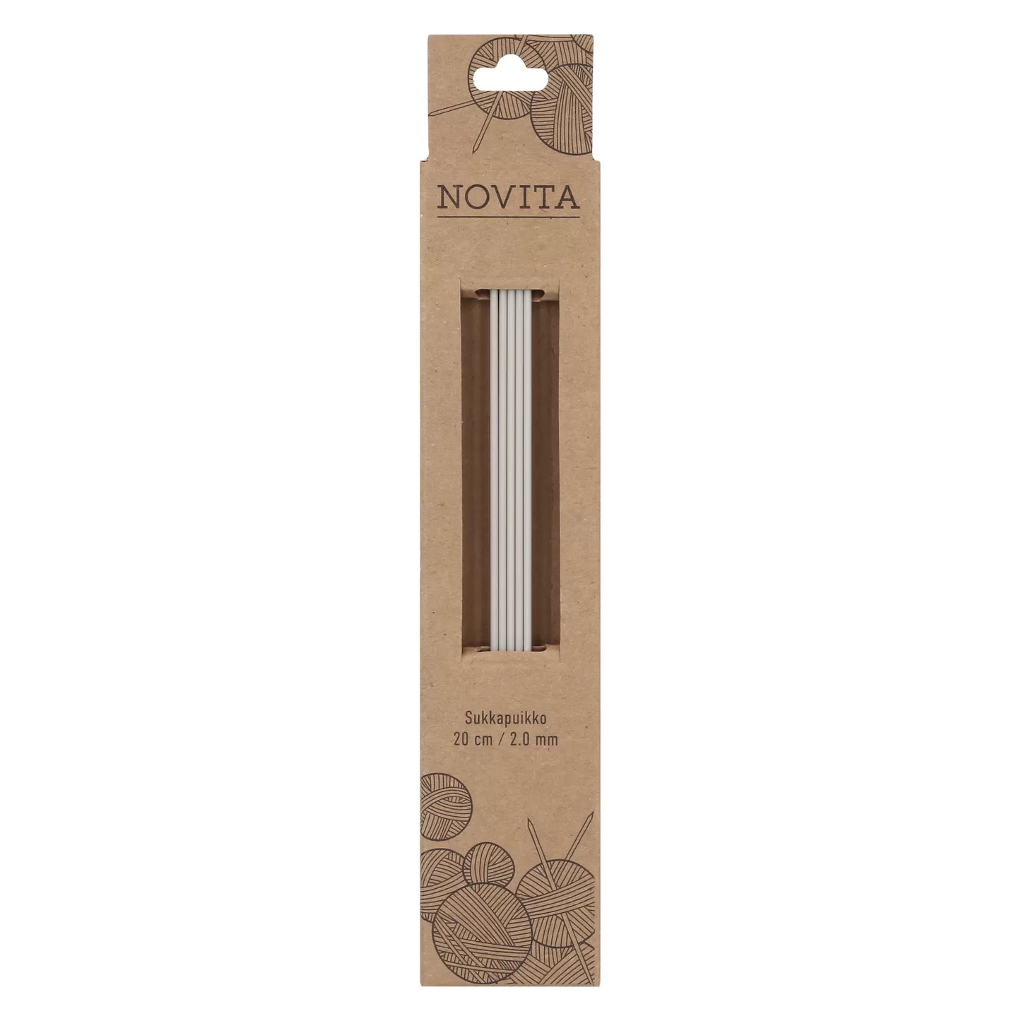 Novita strumpstickor 20 cm 2.0 mm