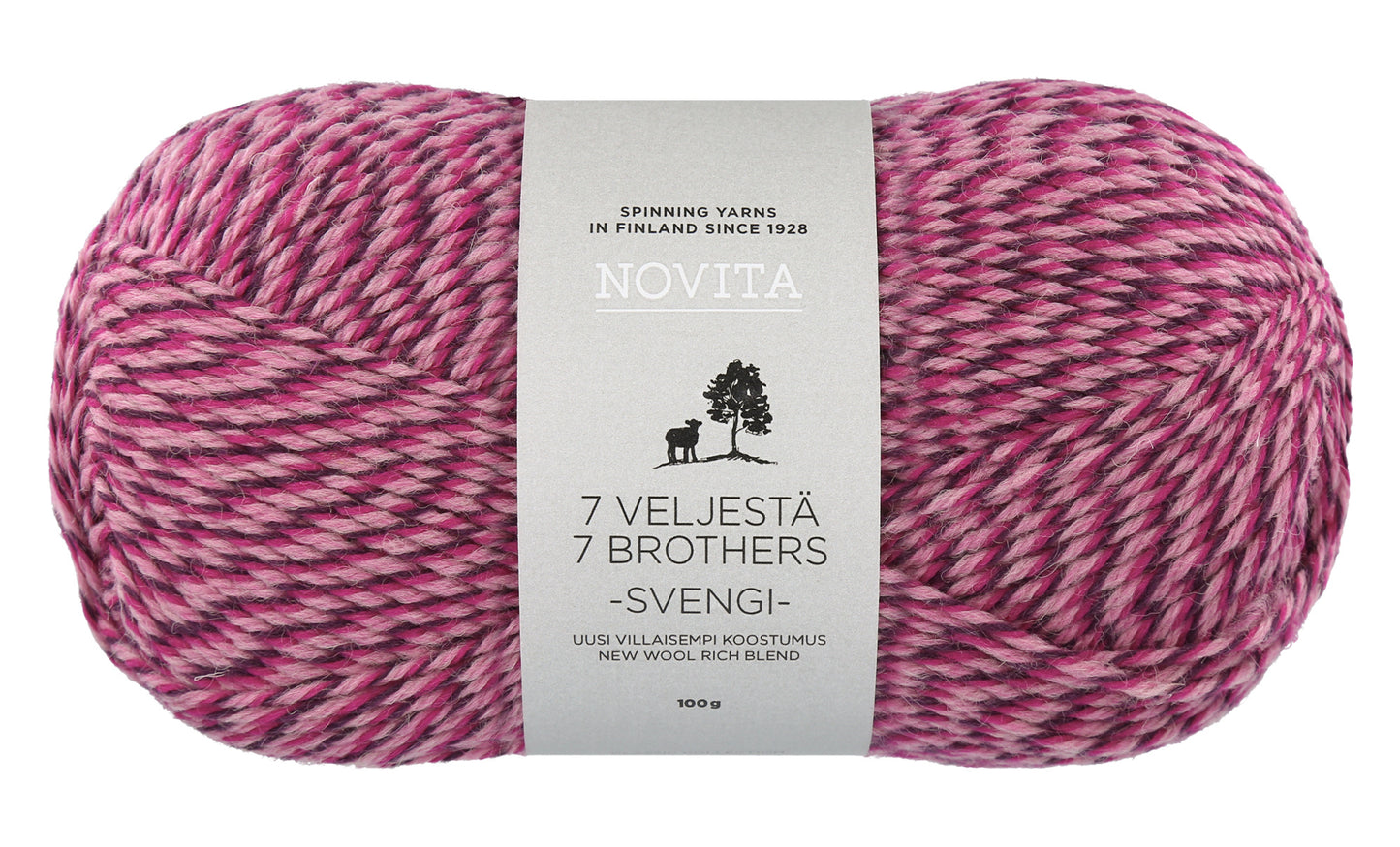 Novita 7 Veljestä Svengi 100 g sockgarn