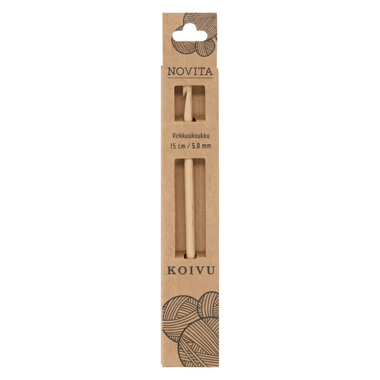 Novita crochet hook 15 cm birch 5.0