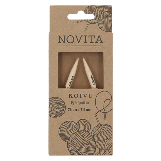 Novita Koivu Pyöröpuikot 25 cm 6.00 mm