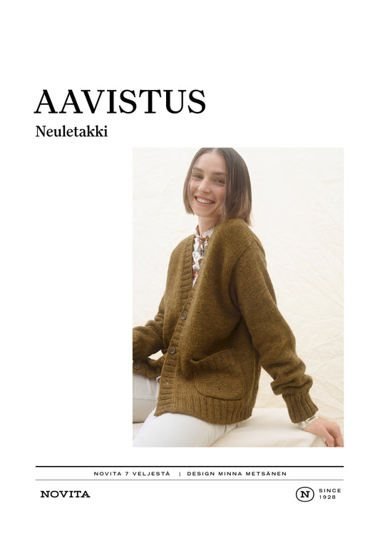 Downloadable pattern: Aavistus Cardigan (FIN/SWE/ENG)