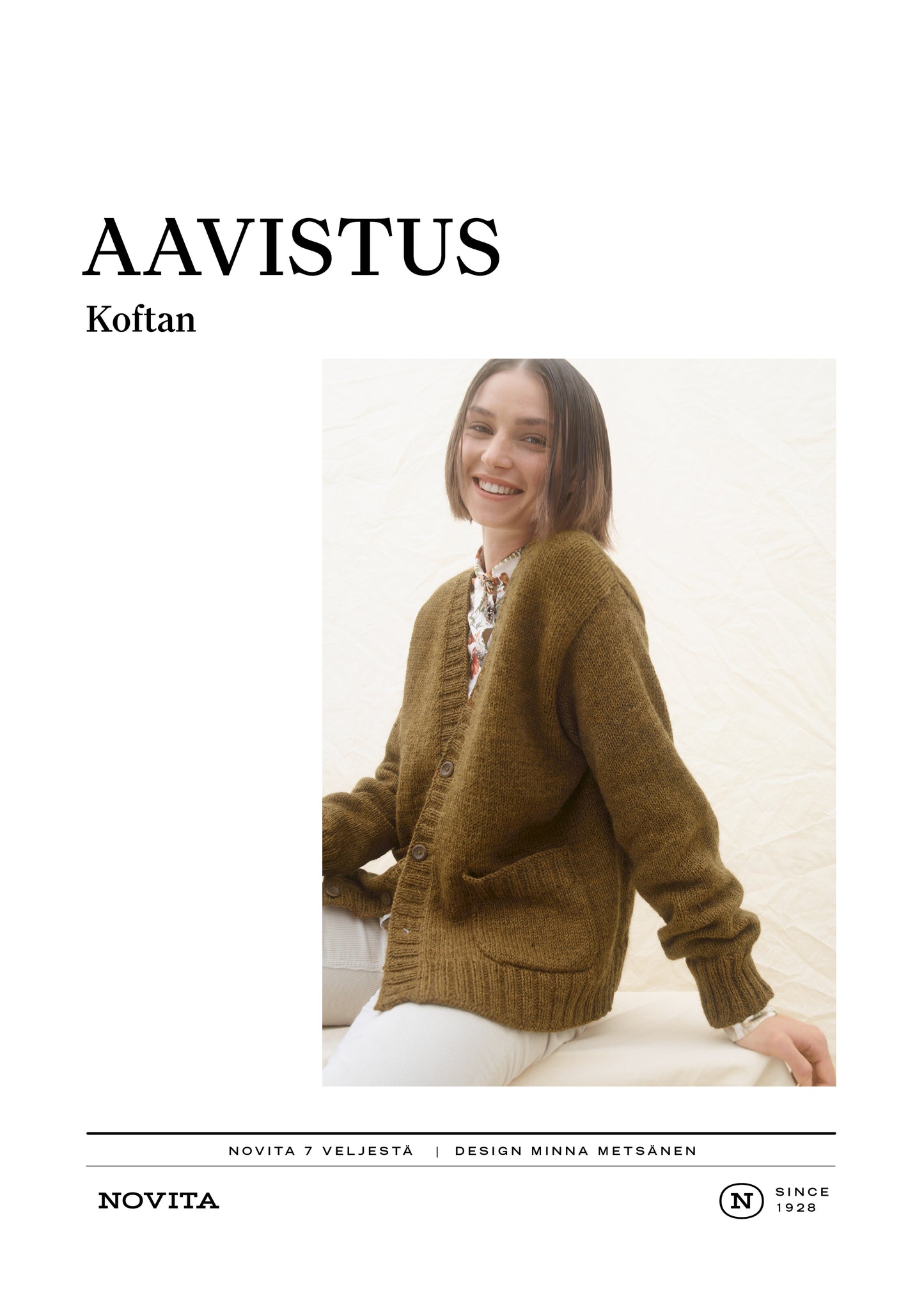 Downloadable pattern: Aavistus Cardigan (FIN/SWE/ENG)