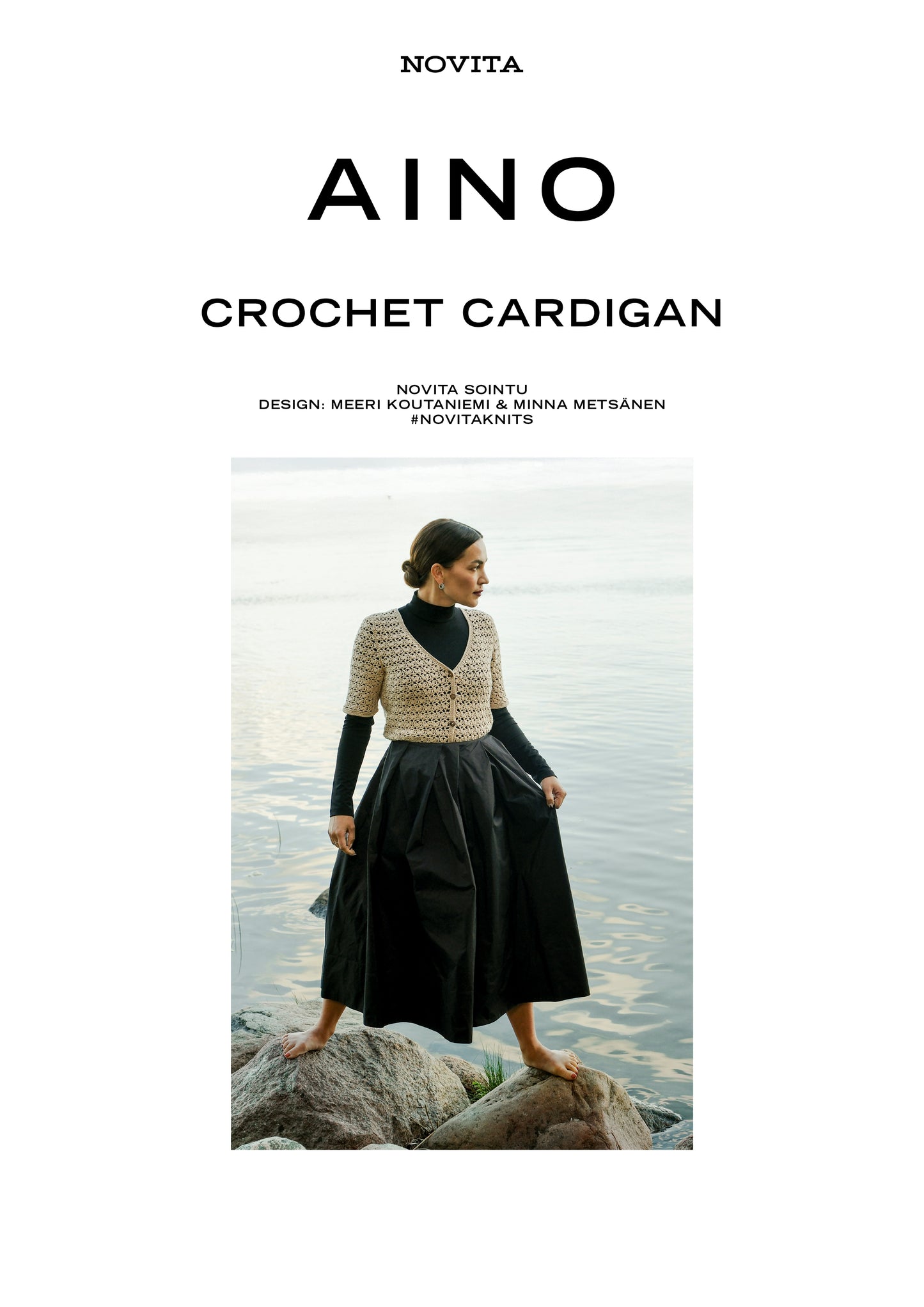 Downloadable pattern: Aino crochet cardigan (Autumn 2025) FIN/SWE/ENG