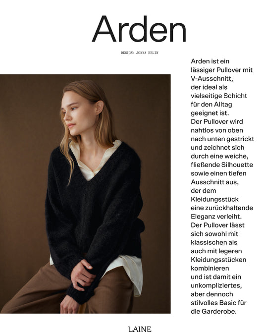Ladattava ohje: Arden-neulepusero (Laine x Novita) FIN/SWE/ENG/DE/NL