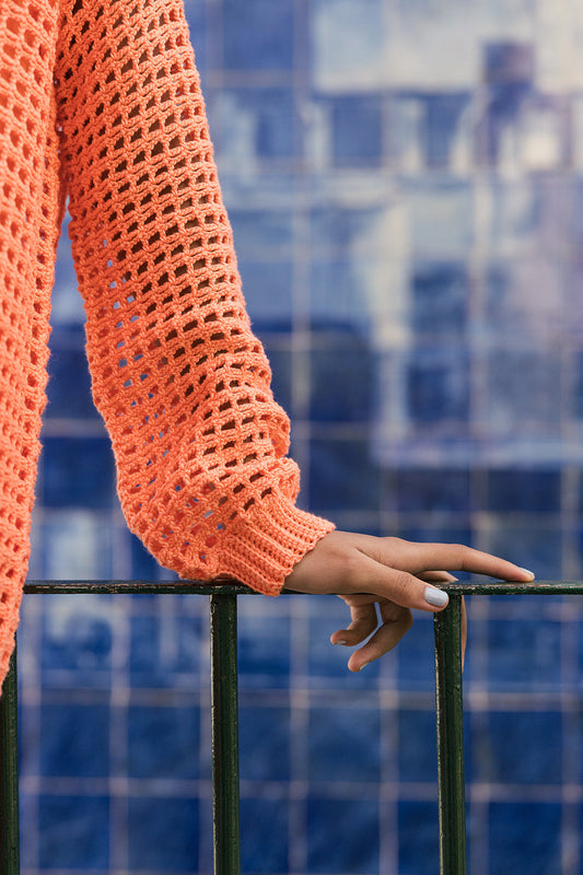 Downloadable pattern: Atlantico Crocheted Mesh Sweater