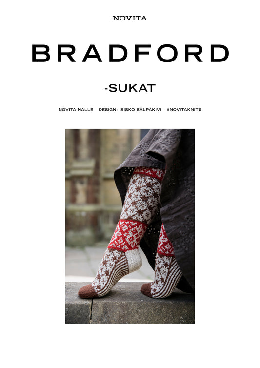 Downloadable pattern: Bradford Socks (Autumn 2025) FIN/SWE/ENG
