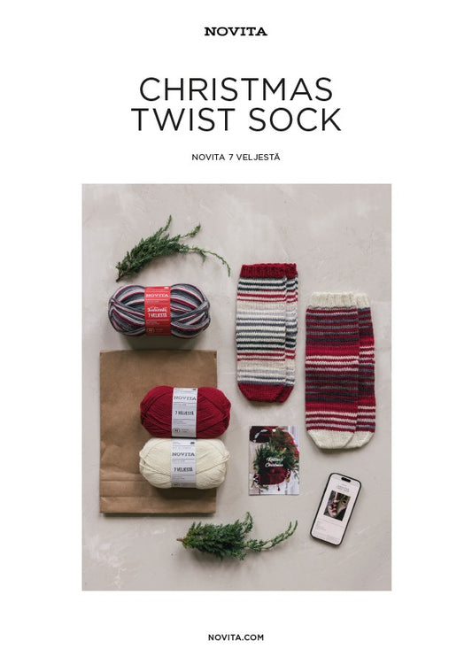 Ladattava ohje: Christmas Twist -sukat