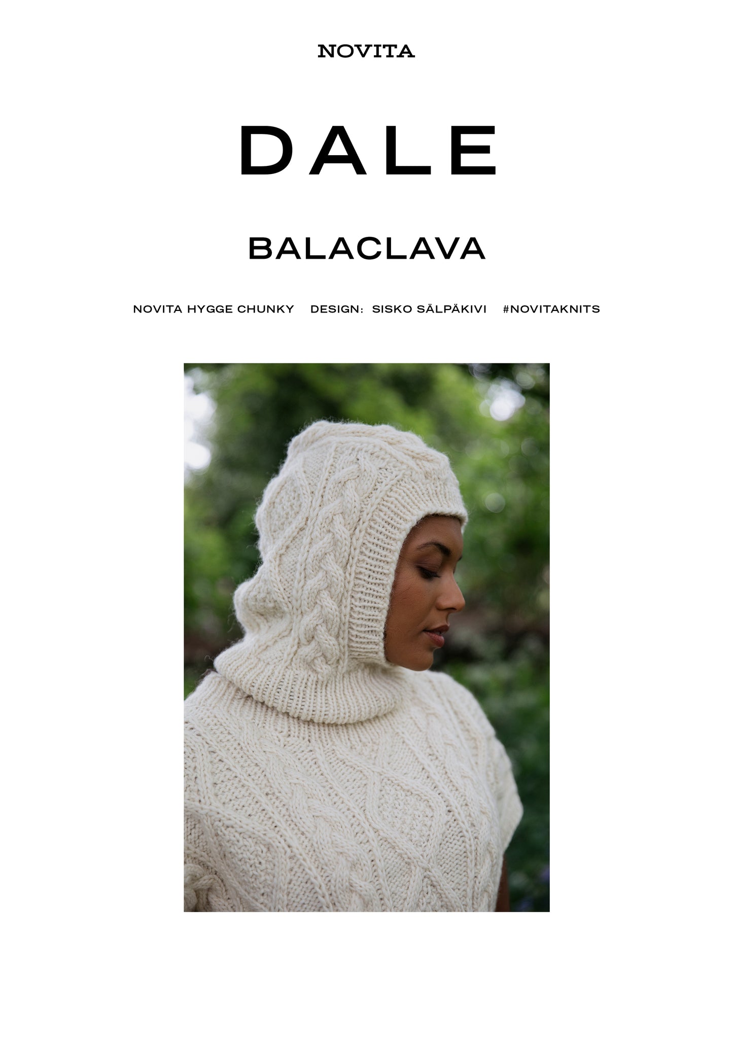 Downloadable pattern: Dale balaclava (Autumn 2025) FIN/SWE/ENG
