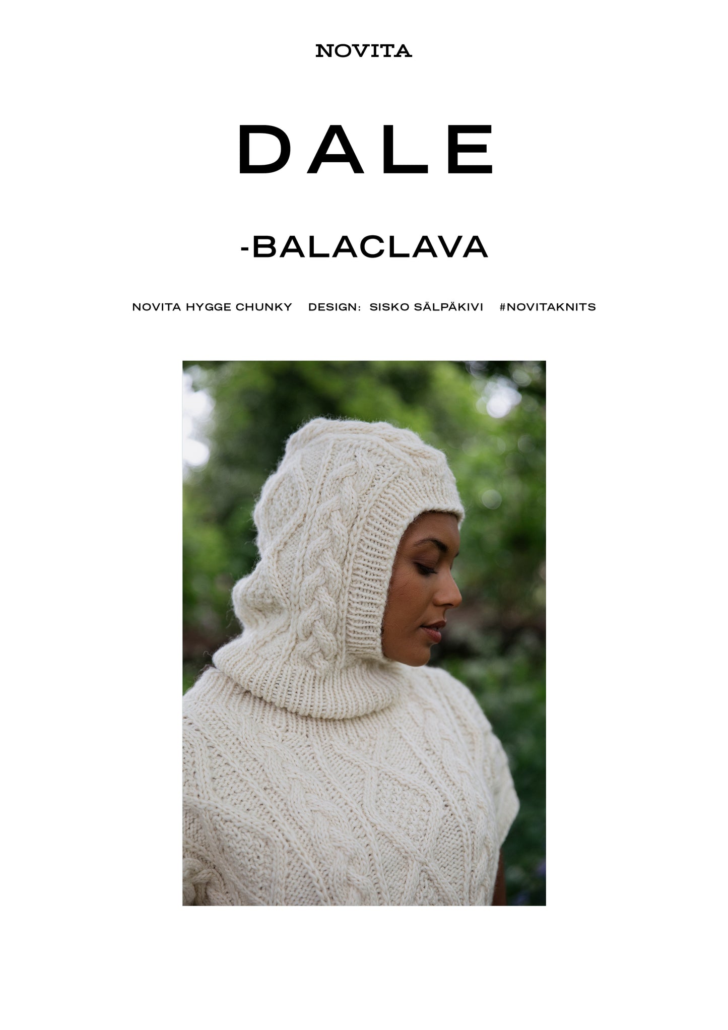 Downloadable pattern: Dale balaclava (Autumn 2025) FIN/SWE/ENG

