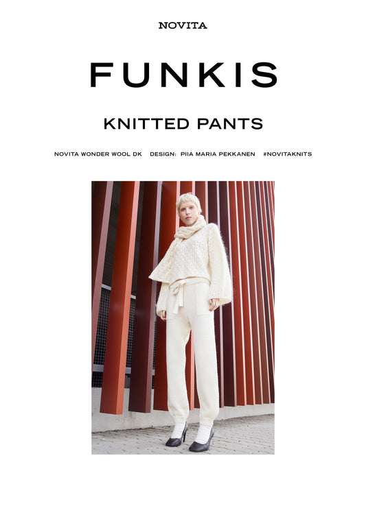 Downloadable pattern: Funkis knitted pants (Autumn 2025) FIN/SWE/ENG