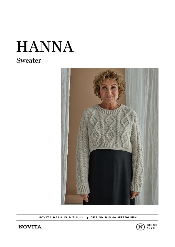 Ladattava ohje: Hanna-neulepusero (FIN/ENG/SWE/NL, Kesä 2026)