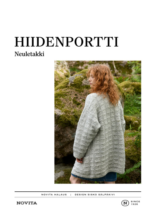 Downloadable pattern: Hiidenportti Cardigan (FIN/ENG, Autumn 2026)