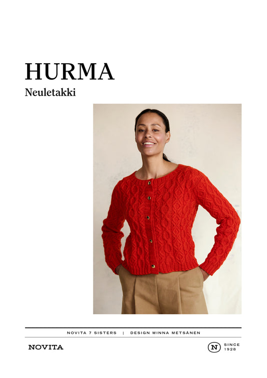 Ladattava ohje: Hurma-neuletakki (FIN/ENG)