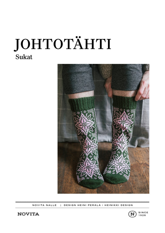 Downloadable pattern: Johtotähti Socks (FIN/SWE/ENG)