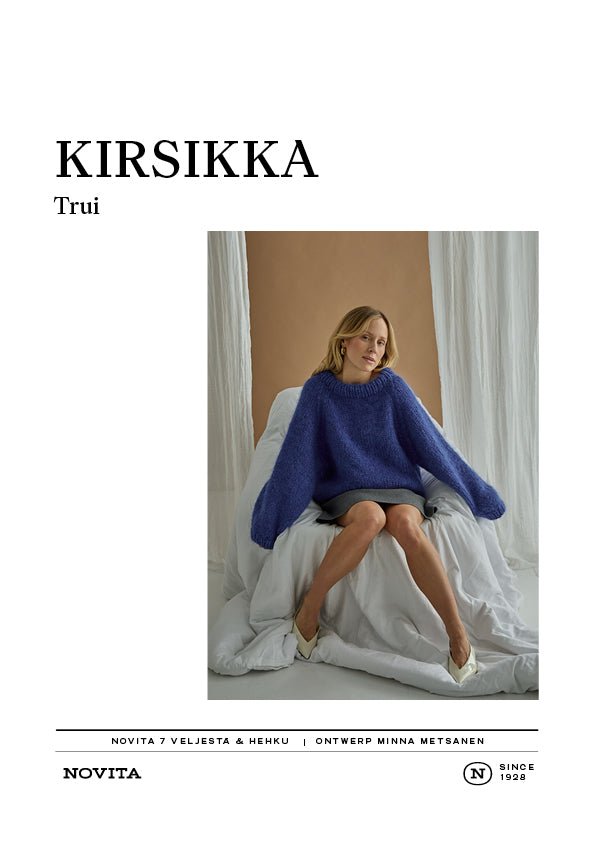 Ladattava ohje: Kirsikka-neulepusero (FIN/SWE/ENG/NL, Kesä 2026)