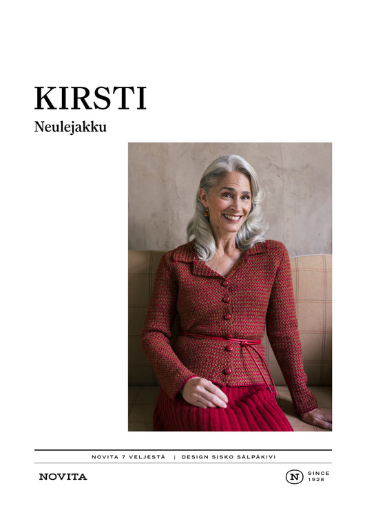 Downloadable pattern: Kirsti Knitted Cardigan (FIN/SWE/ENG)
