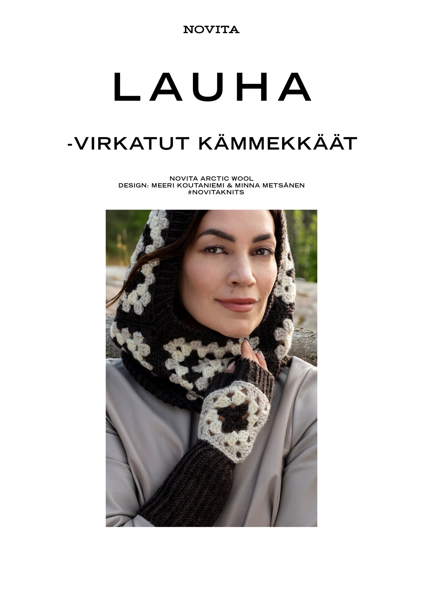 Downloadable pattern: Lauha crochet fingerless mittens (Autumn 2025) FIN/SWE/ENG