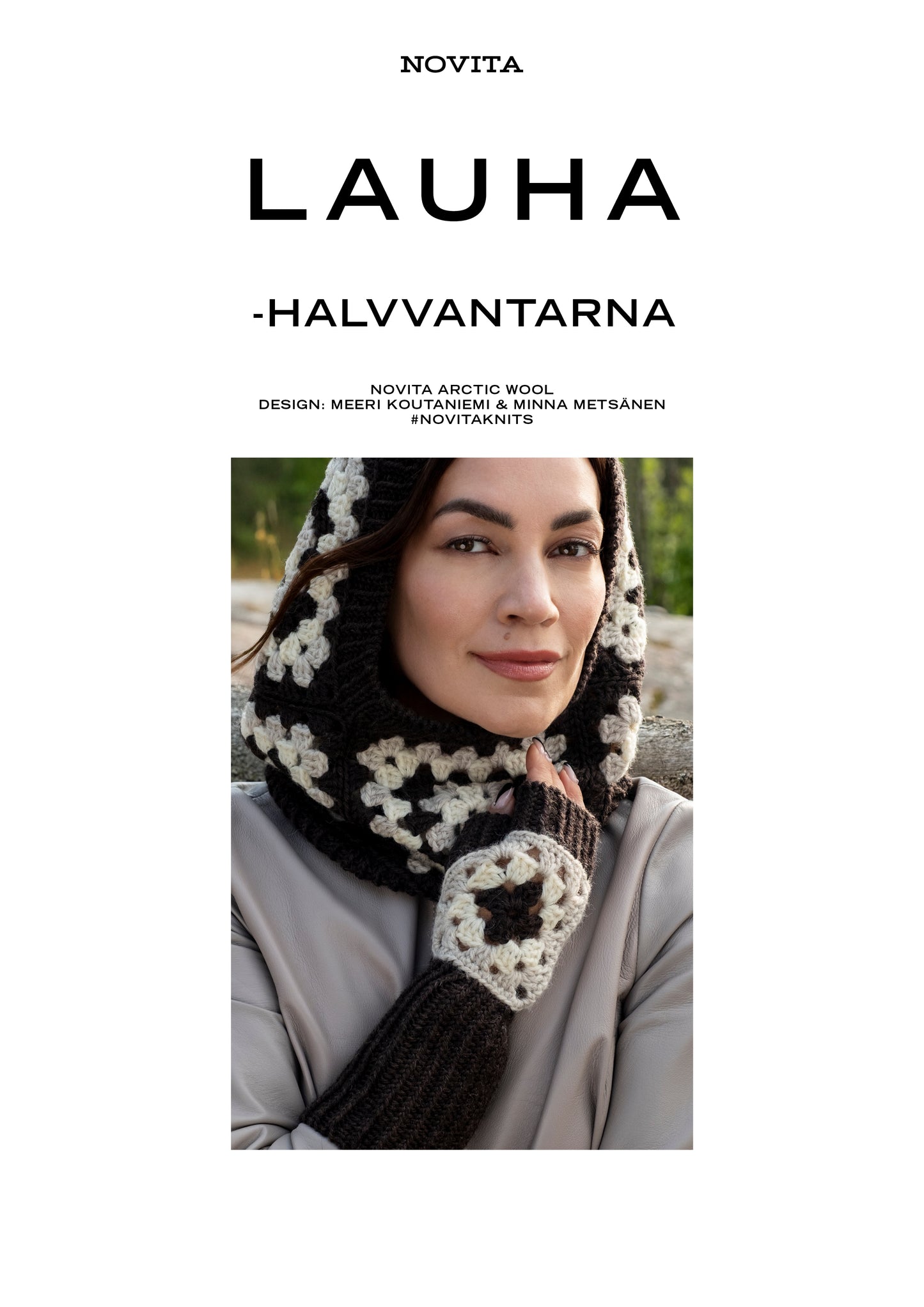 Downloadable pattern: Lauha crochet fingerless mittens (Autumn 2025) FIN/SWE/ENG
