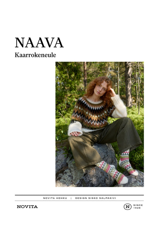 Downloadable pattern: Naava Yoke Sweater (FIN/ENG, Autumn 2026)